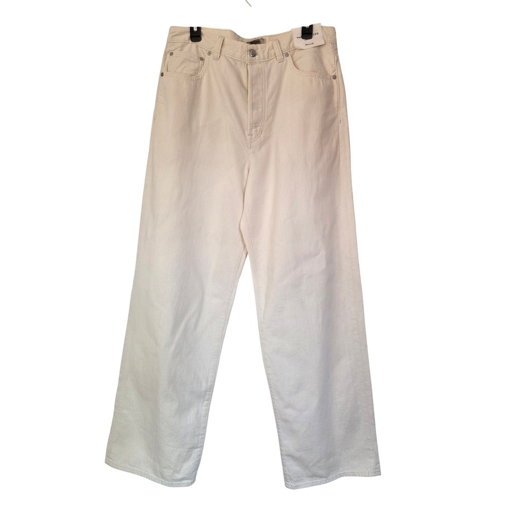 Madewell The Wide-Leg Jean Summer Wash Mens 33x32 Ecru NWT $138 NV081